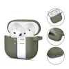 Tech-protect Silicone Hook Apple Airpods 4 Olive Green Tok-5906302370085 2 kép