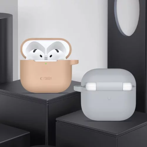Tech-protect Silicone Hook Apple Airpods 4 Olive Green Tok-5906302370085 3 kép