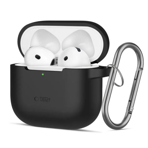Tech-protect Silicone Hook Apple Airpods 4 Fekete Tok-5906302370047 1 kép