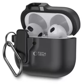 TECH-PROTECT SLIM HOOK APPLE AIRPODS 4 fekete tok-5906302371198 1 kép