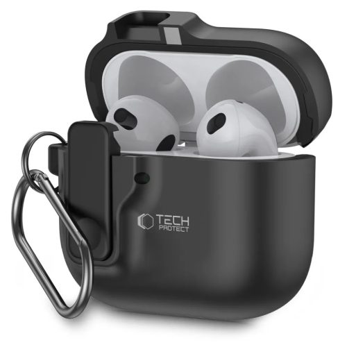 TECH-PROTECT SLIM HOOK APPLE AIRPODS 4 fekete tok-5906302371198 1 kép