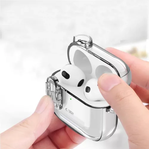 TECH-PROTECT SLIM HOOK APPLE AIRPODS 4 áttetsző tok-5906302371792 5 kép