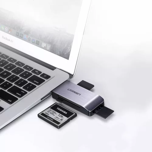 Ugreen USB 3.0 SD / micro SD kártyaolvasó szürke (50541)-6957303855414 6 kép