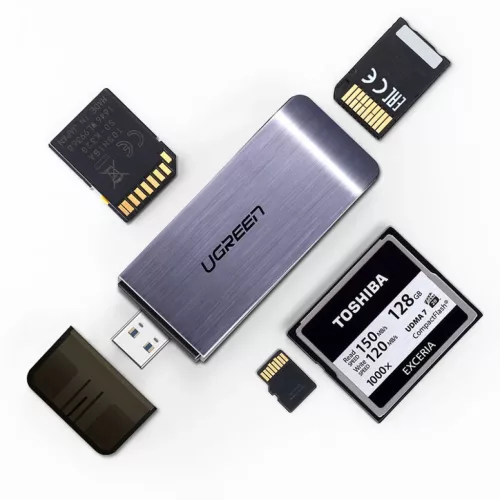 Ugreen USB 3.0 SD / micro SD kártyaolvasó szürke (50541)-6957303855414 9 kép