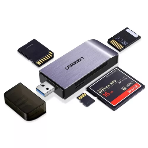 Ugreen USB 3.0 SD / micro SD kártyaolvasó szürke (50541)-6957303855414 10 kép