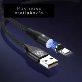 BeeGeek AM60 USB kábel 1M 3A 18W QC 3.0 gyorstöltés USB-C, Type-C m-0000000011505 2 kép