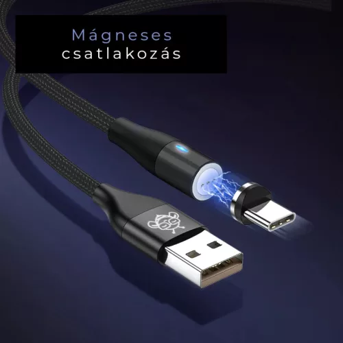 BeeGeek AM60 USB kábel 1M 3A 18W QC 3.0 gyorstöltés USB-C, Type-C m-0000000011506 2 kép