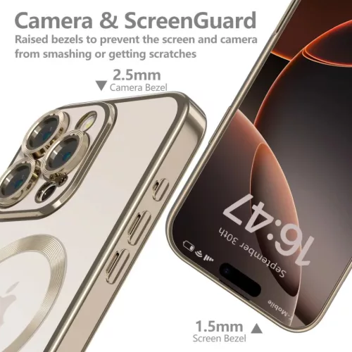 Tech-protect Magflex Magsafe Iphone 16 Pro Shiny Desert Tok-5906302372232 3 kép