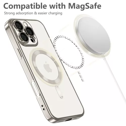 Tech-protect Magflex Magsafe Iphone 16 Pro Shiny Titanium Tok-5906302372249 4 kép