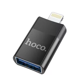 HOCO OTG átalakító USB A (anyay) - Lightning 8-pin apa UA17 fekete-6931474761989 2 kép