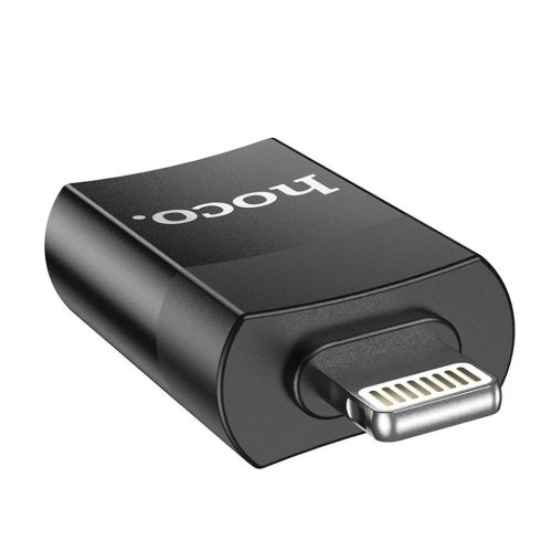 HOCO OTG átalakító USB A (anyay) - Lightning 8-pin apa UA17 fekete-6931474761989 9 kép