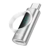 HOCO adapter Type C (hím) - Lightning (női) digitális kijelzővel 3A 60W UA32A ezüst