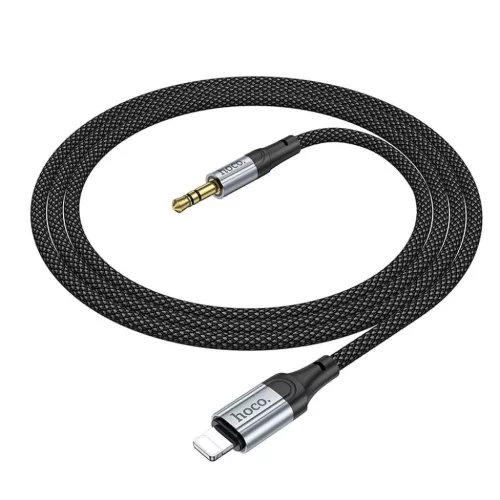 HOCO AUX kábel Lightning (férfi) Jack 3,5 mm (férfi) UPA26 1 m feke-6942007608817 3 kép