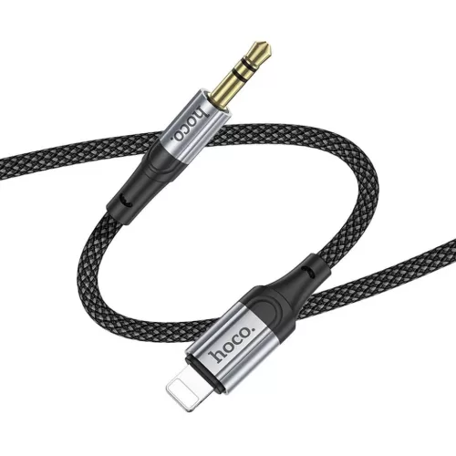 HOCO AUX kábel Lightning (férfi) Jack 3,5 mm (férfi) UPA26 1 m feke-6942007608817 4 kép