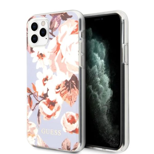 Guess Flower N2 virágmintás tok iPhone 11 Pro halványlila-3700740475539 1 kép