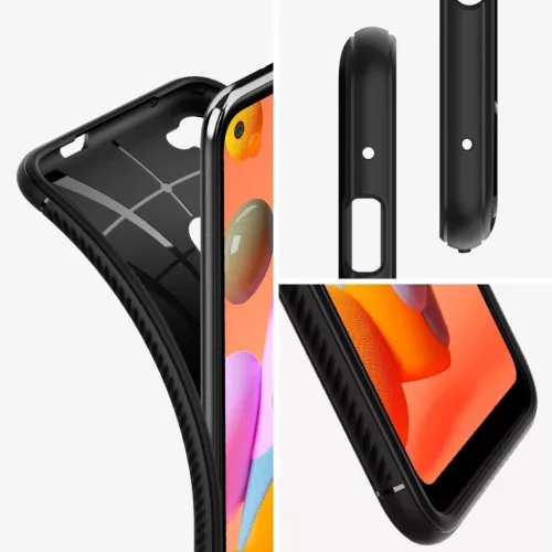 Spigen Rugged armor tok Samsung A11 matt fekete-8809685627173 3 kép