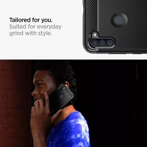 Spigen Rugged armor tok Samsung A11 matt fekete-8809685627173 4 kép