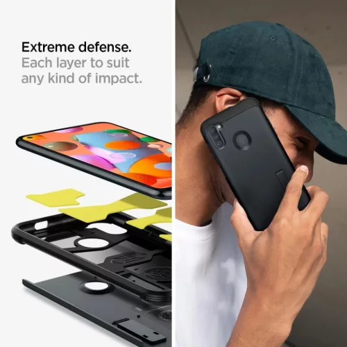 Spigen Tough Armor tok kihajtható támasszal Samsung Galaxy A11 feket-8809685627197 7 kép