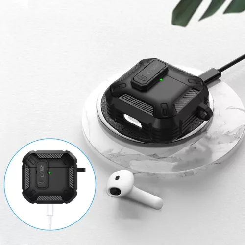 Tech-protect Carbonox Apple Airpods 4 Fekete-5906302380312 4 kép