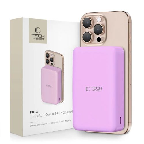 Tech-protect Pb12 Lifemag Magsafe Power Bank 20000mah Lila