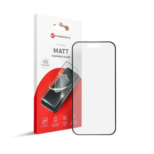 Forcell Matt üveg - iPhone 15 Pro Max fekete üvegfólia-5903396316135 2 kép