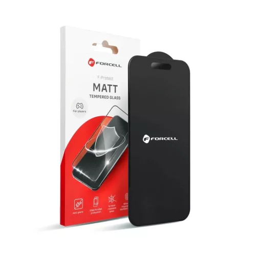 Forcell Matt üvegfólia - iPhone 15 Plus fekete üvegfólia-5903396315954 9 kép