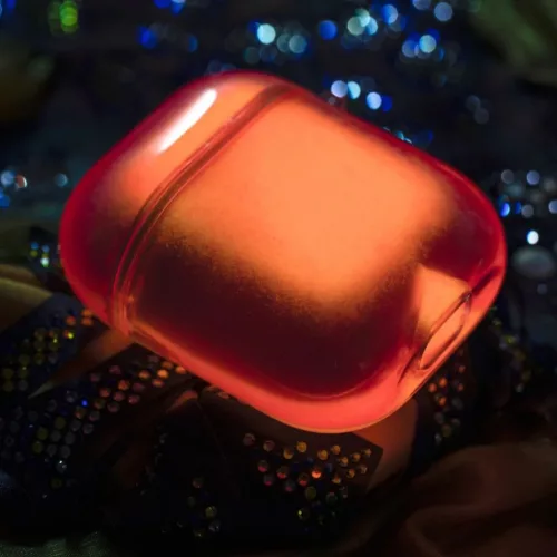 Kingxbar Galaxy Nightlow lumineszkláló Airpods 1/2 tok pink színben-6959003588050 6 kép