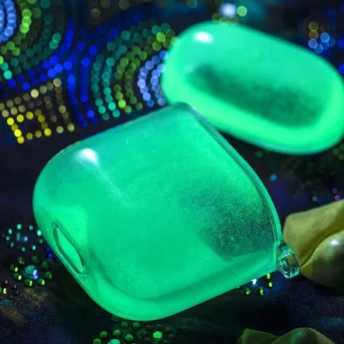 Kingxbar Galaxy Nightlow lumineszkláló Airpods 1/2 tok pink színben-6959003588050 7 kép
