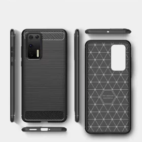 Carbon mintájú TPU tok Huawei P40 fekete-9111201899025 2 kép