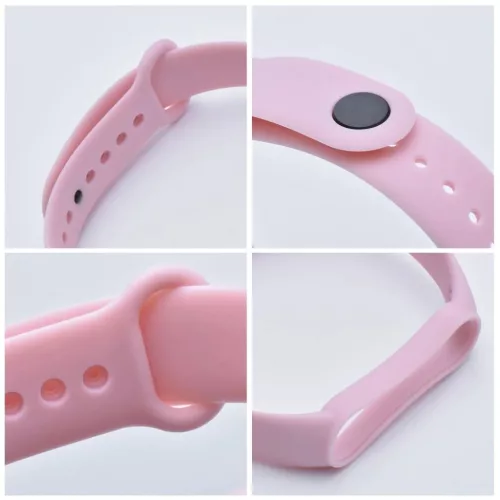 Szilikon szíj XIAOMI Mi Band 5 / 6 / 7 rózsaszín (06)-5903396176258 4 kép