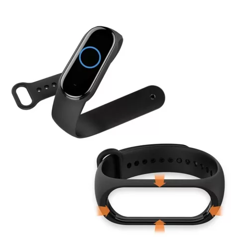 Szilikon szíj XIAOMI Mi Band 5 / 6 / 7 homokszínű (11)-5903396176272 5 kép