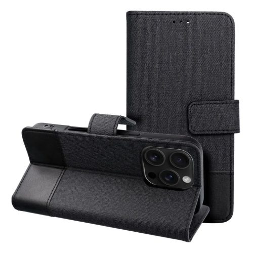 GOMMA fliptok Samsung Galaxy S25 Plus fekete tok