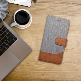 JEANS fliptok SAMSUNG Galaxy S25 Ultra szürke tok-5903396343391 1 kép