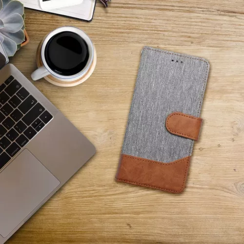 JEANS fliptok Samsung Galaxy S25 szürke tok-5903396343339 2 kép