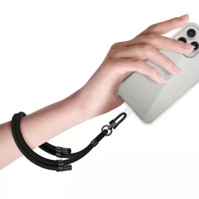 TECH-PROTECT C4S kötél csuklópánt fekete/fekete. mobiltelefonhoz-5906302371686 2 kép