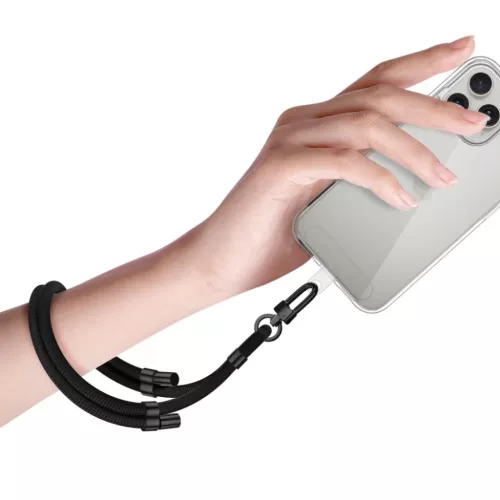 TECH-PROTECT C4S kötél csuklópánt fekete/fekete. mobiltelefonhoz-5906302371686 2 kép