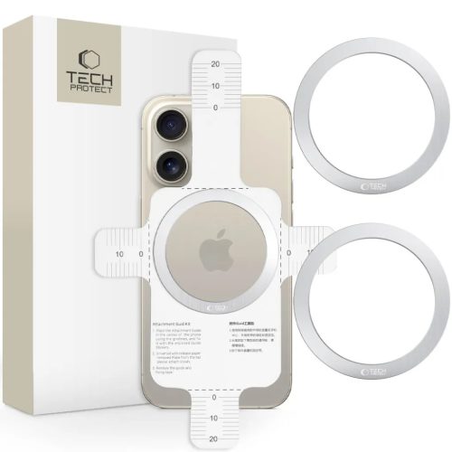 Tech-protect Mmp-110 2in1 Mágneses Magsafe Gyűrű Ezüst & Ezüst-5906302380473 1 kép