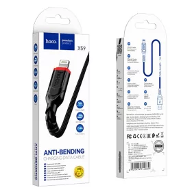HOCO kábel USB A to Lightning 2,4A X59 3 m fekete-6942007623056 2 kép