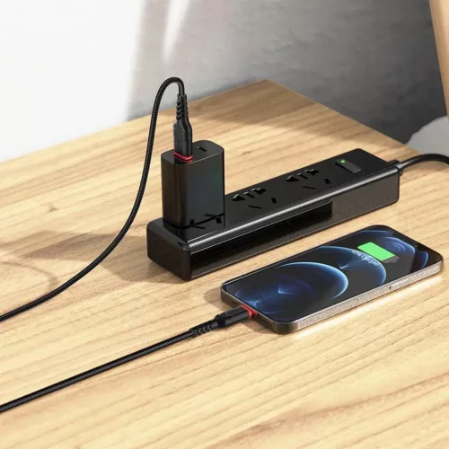 HOCO kábel USB A to Lightning 2,4A X59 3 m fekete-6942007623056 4 kép