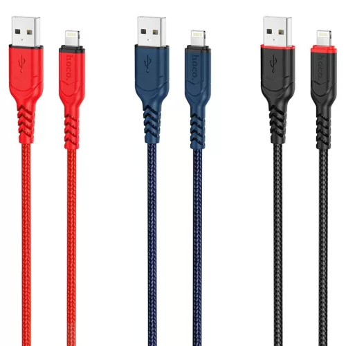HOCO kábel USB A to Lightning 2,4A X59 3 m fekete-6942007623056 5 kép