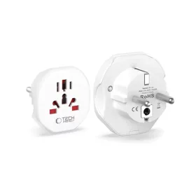 Tech-protect Univerzális Utazó Adapter Eu Fehér-5906302380459 2 kép