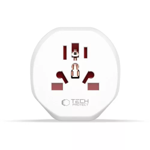 Tech-protect Univerzális Utazó Adapter Eu Fehér-5906302380459 4 kép