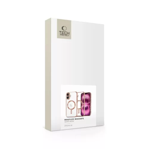 Tech-protect Magflex Magsafe Iphone 16 Shiny Rose Tok-5906302380978 5 kép