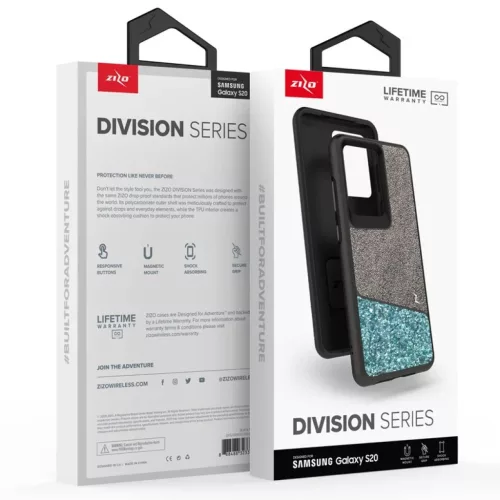 Zizo Division ütésálló tok Samsung Galaxy S20 fekete-menta színbe-888488323350 2 kép