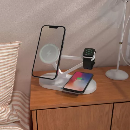 Tech-protect Qi15w-a41 3in1 Magnetic Magsafe Vezeték Nélküli Tölt�-5906302380145 6 kép
