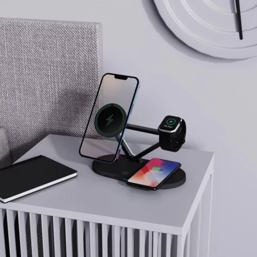 Tech-protect Qi15w-a41 3in1 Magnetic Magsafe Vezeték Nélküli Tölt�-5906302380152 6 kép