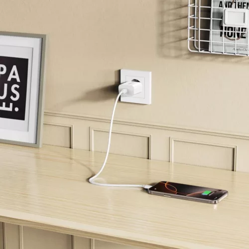 Tech-protect Nc20w 1-port Hálózati Töltő Pd 20w Fehér-5906302380985 7 kép
