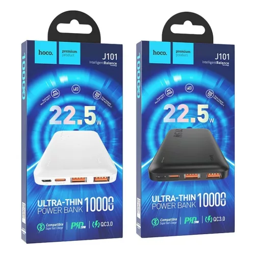 HOCO powerbank 10000 mAh PD QC 3A 22,5W J101 fehér-6931474782489 4 kép