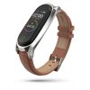 Tech-Protect Xiaomi Mi Band 5 bőr szíj barna-795787712399 1 kép