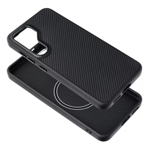 SAMSUNG S25 Carbon Elite Mag Tok MagSafe kompatibilis fekete tok-5903396350634 3 kép
